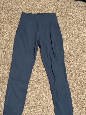 Alphalete Navy Blue Pocket Leggings Size M